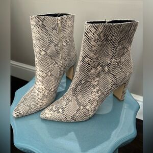 Chinese Laundry Snakeskin Print Booties